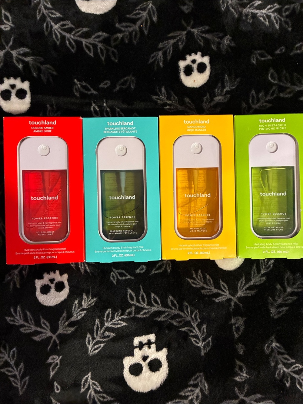 Touchland Power Essence Hand Spray Trio - Red, Blue, Yellow, Green